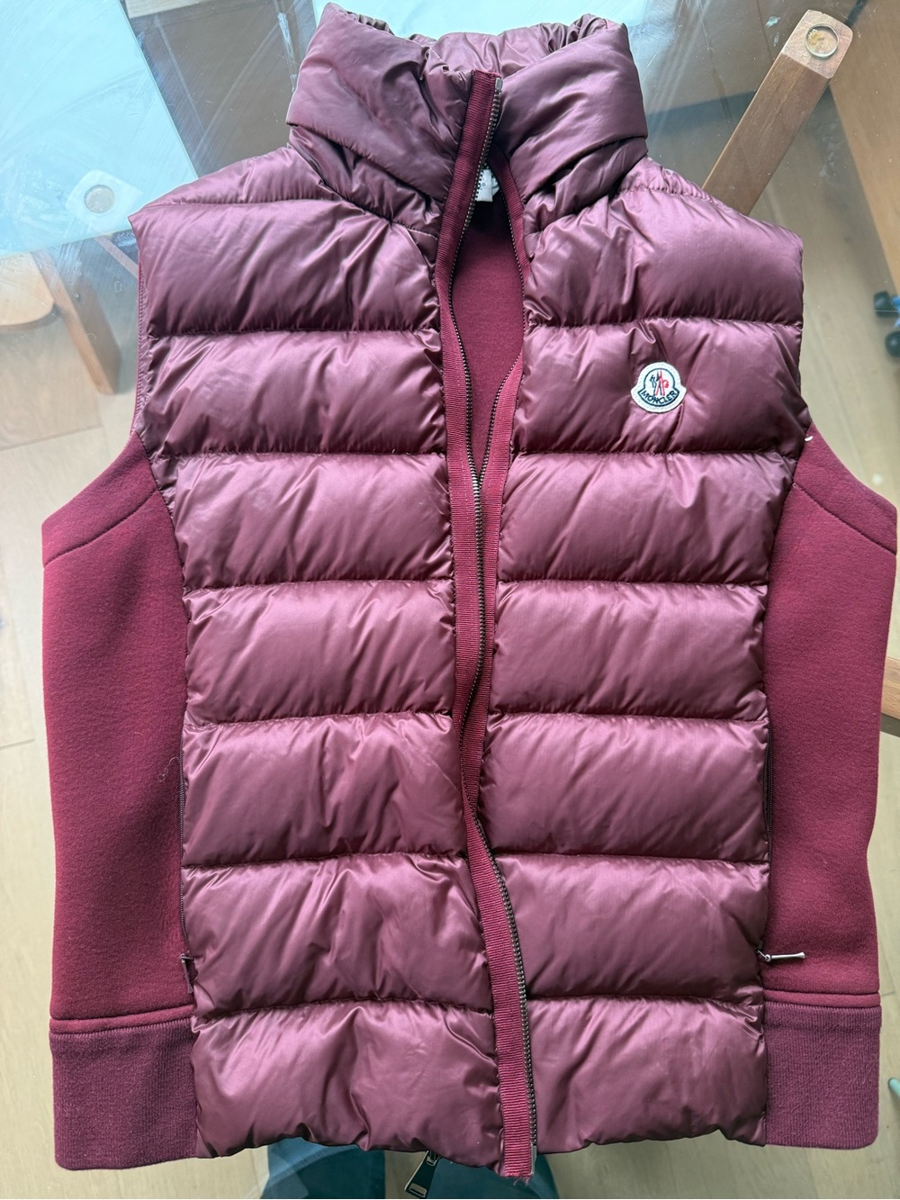 Moncler Women's Wine Quilted Down Vest